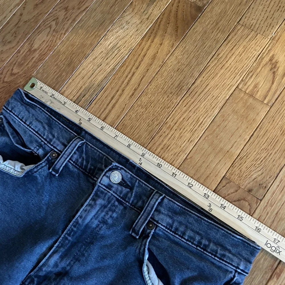 Levi's Jeans Mens 34x34 (Actual 33x32) 511 Blue Slim Fit Dark Wash Faded Denim